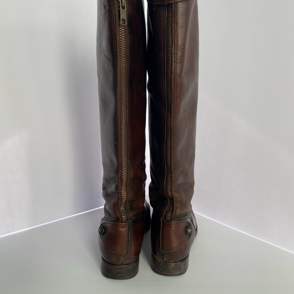 Frye Brown Leather Riding Boots - Picture 4 of 8